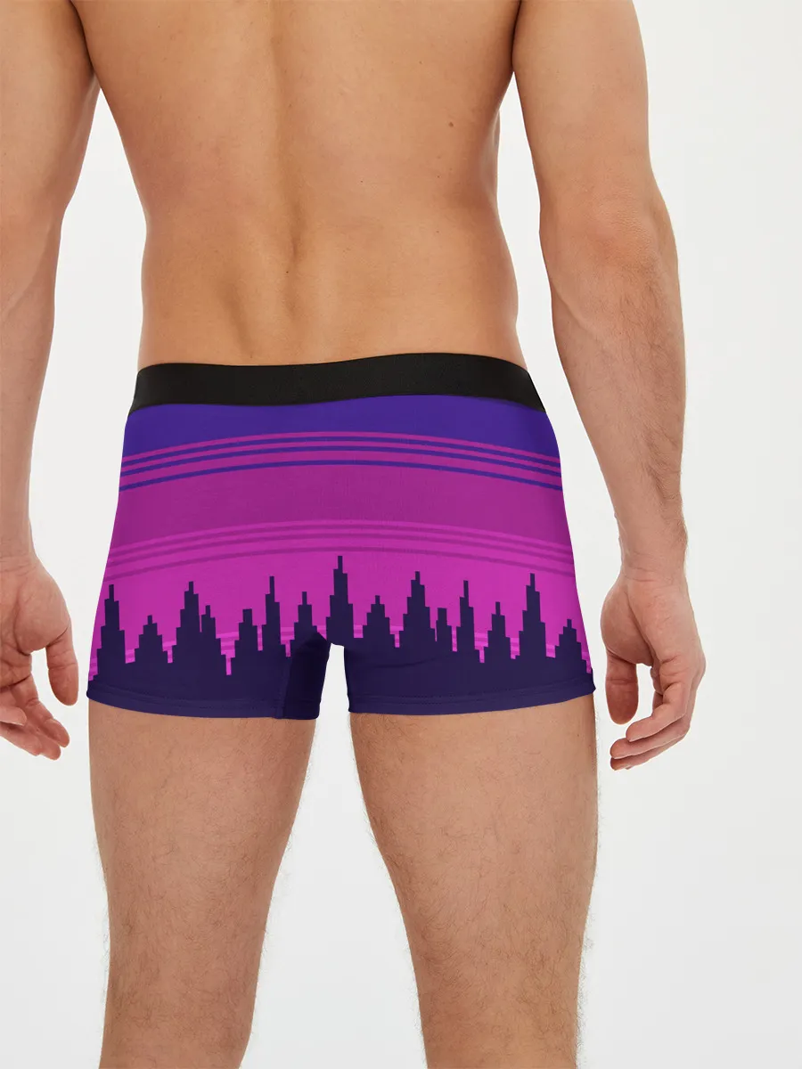 Мужские трусы боксеры / Сиреноголовый Пиксельный Город