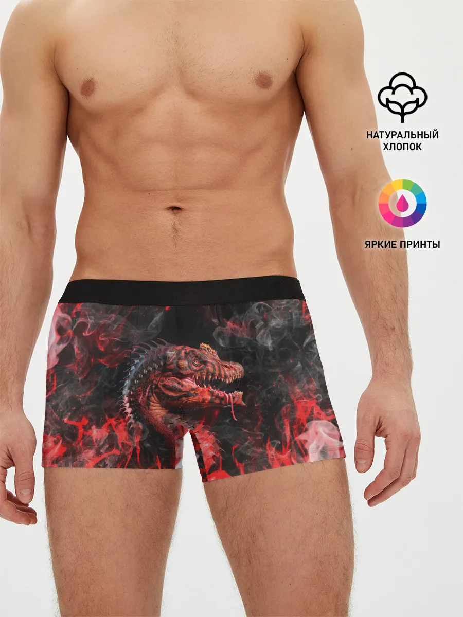 Мужские трусы боксеры / Опасный Динозавр | Red Dino