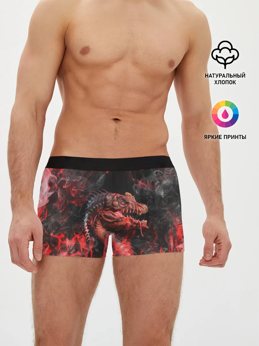 Мужские трусы боксеры / Опасный Динозавр | Red Dino
