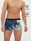 Мужские трусы боксеры / Серо-синее абстрактное