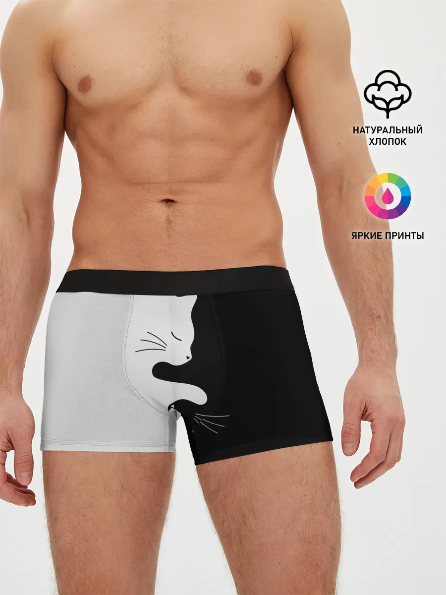 Мужские трусы боксеры / Коты инь янь