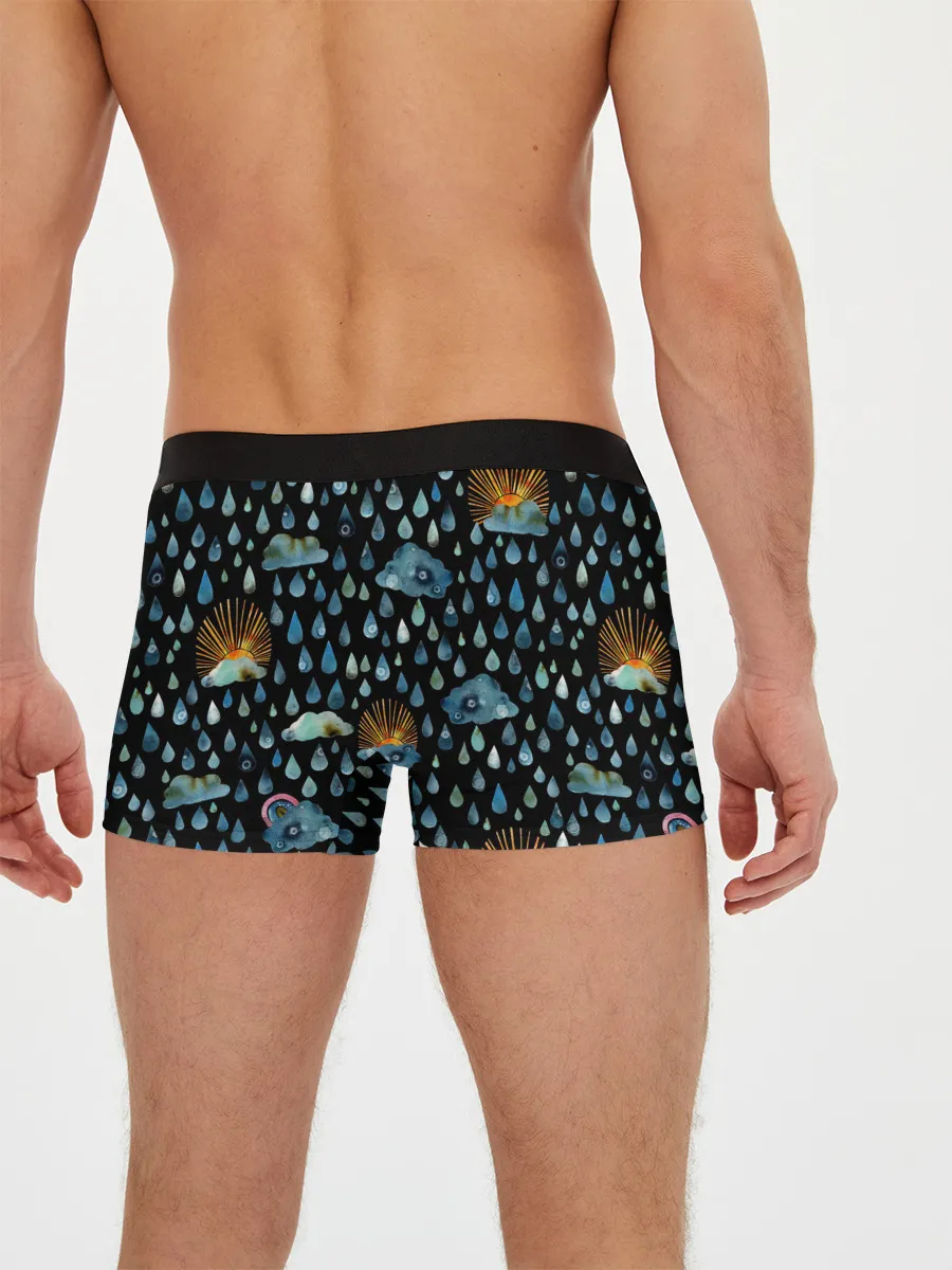 Мужские трусы боксеры / Дождливая осень.Солнце, облака