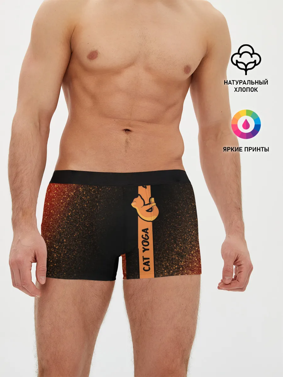 Мужские трусы боксеры / Йога Кошка - Шум