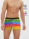 Мужские трусы боксеры / POP it вертикальная надпись