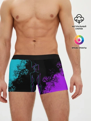 Мужские трусы боксеры / НЕОНОВЫЙ СИРЕНОГОЛОВЫЙ