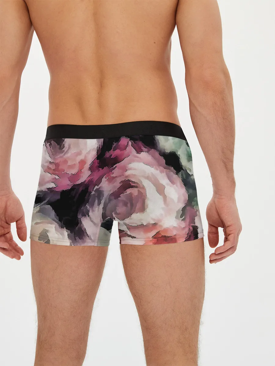 Мужские трусы боксеры / Абстрактные розы