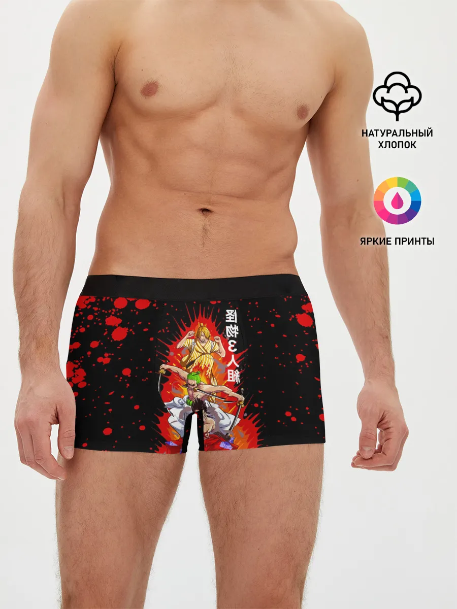 Мужские трусы боксеры / Санджи, Зоро и Луффи One Piece