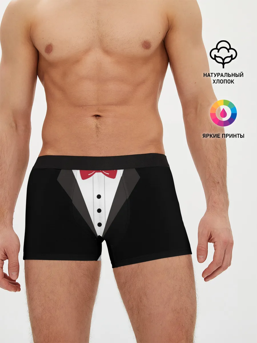 Мужские трусы боксеры / Смокинг