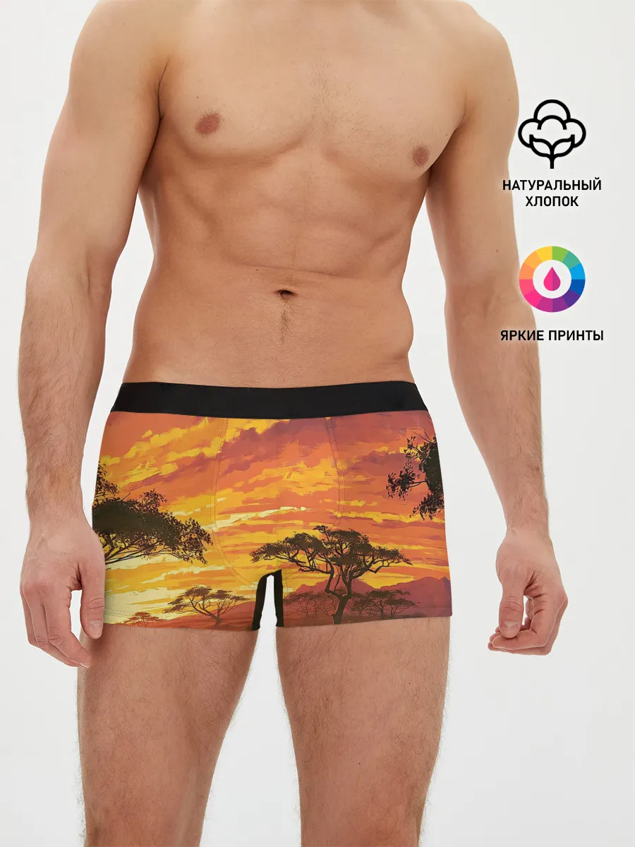 Мужские трусы боксеры / АФРИКАНСКАЯ САВАННА