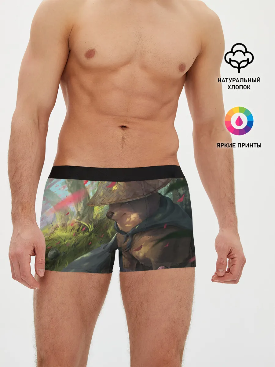 Мужские трусы боксеры / Собака Самурай плачет мем