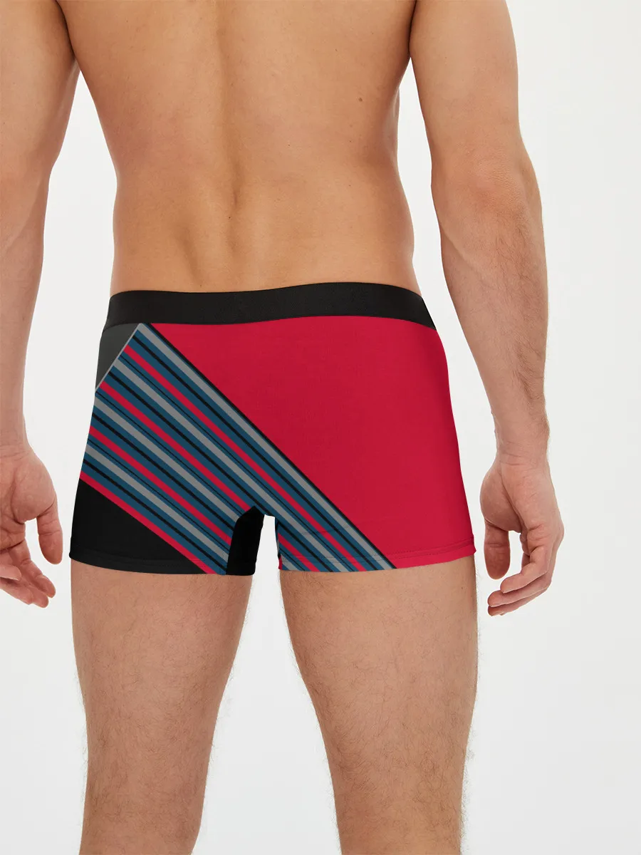 Мужские трусы боксеры / Абстрактный асимметричный