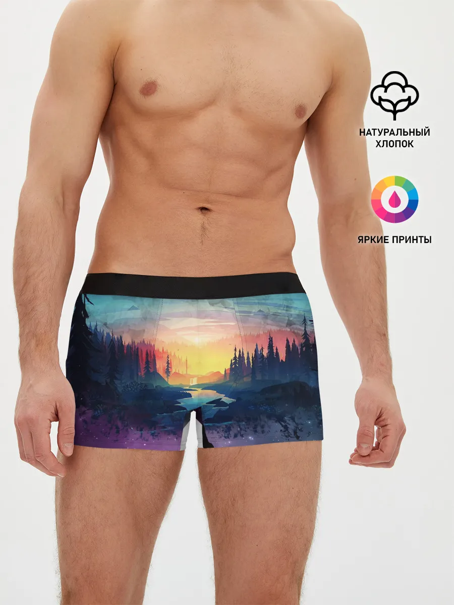 Мужские трусы боксеры / ПЕЙЗАЖ НАД ЗВЕЗДАМИ
