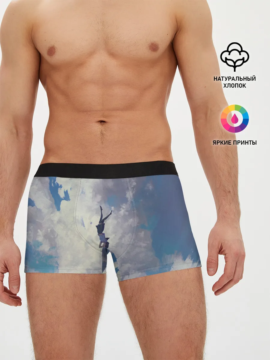 Мужские трусы боксеры / Летящая девушка