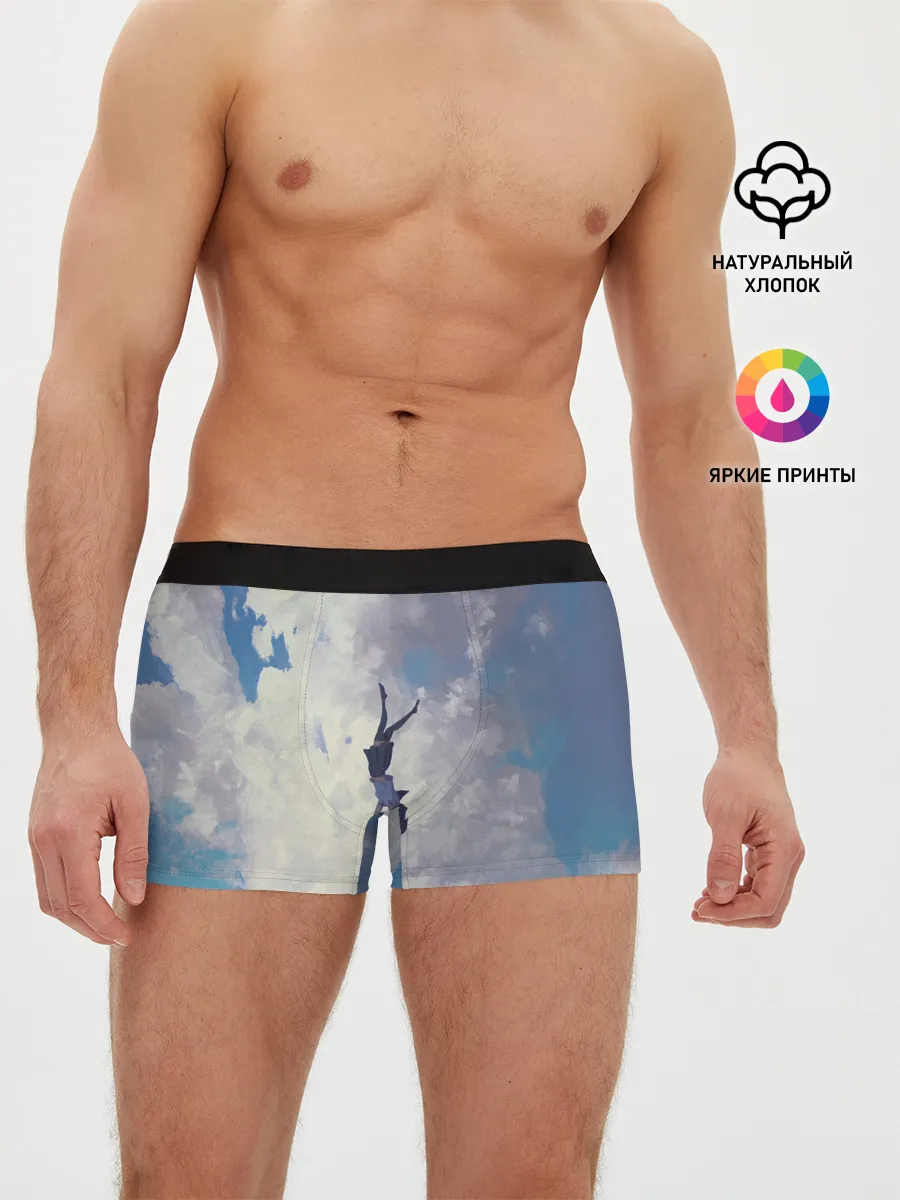 Мужские трусы боксеры / Летящая девушка