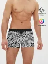 Мужские трусы боксеры / Черно-белый орнамент