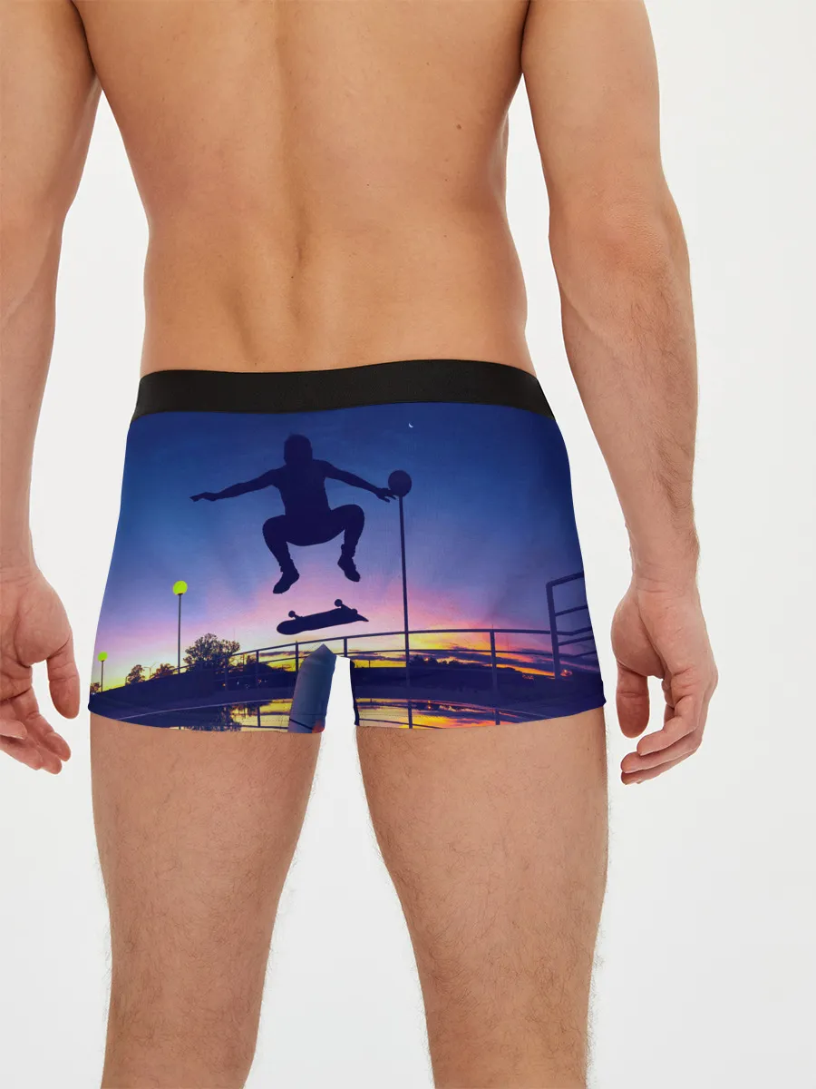 Мужские трусы боксеры / Skateboarding