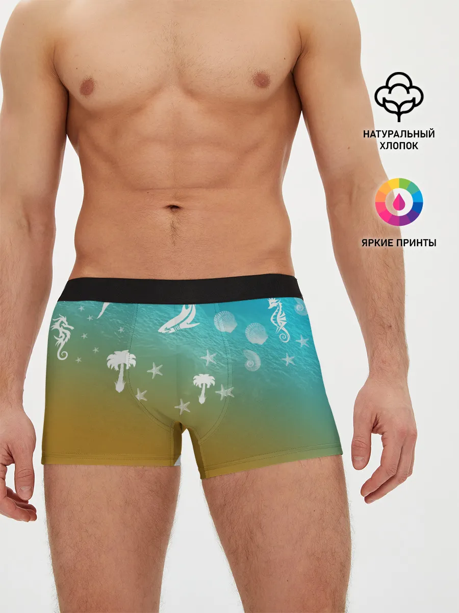 Мужские трусы боксеры / Морское ассорти
