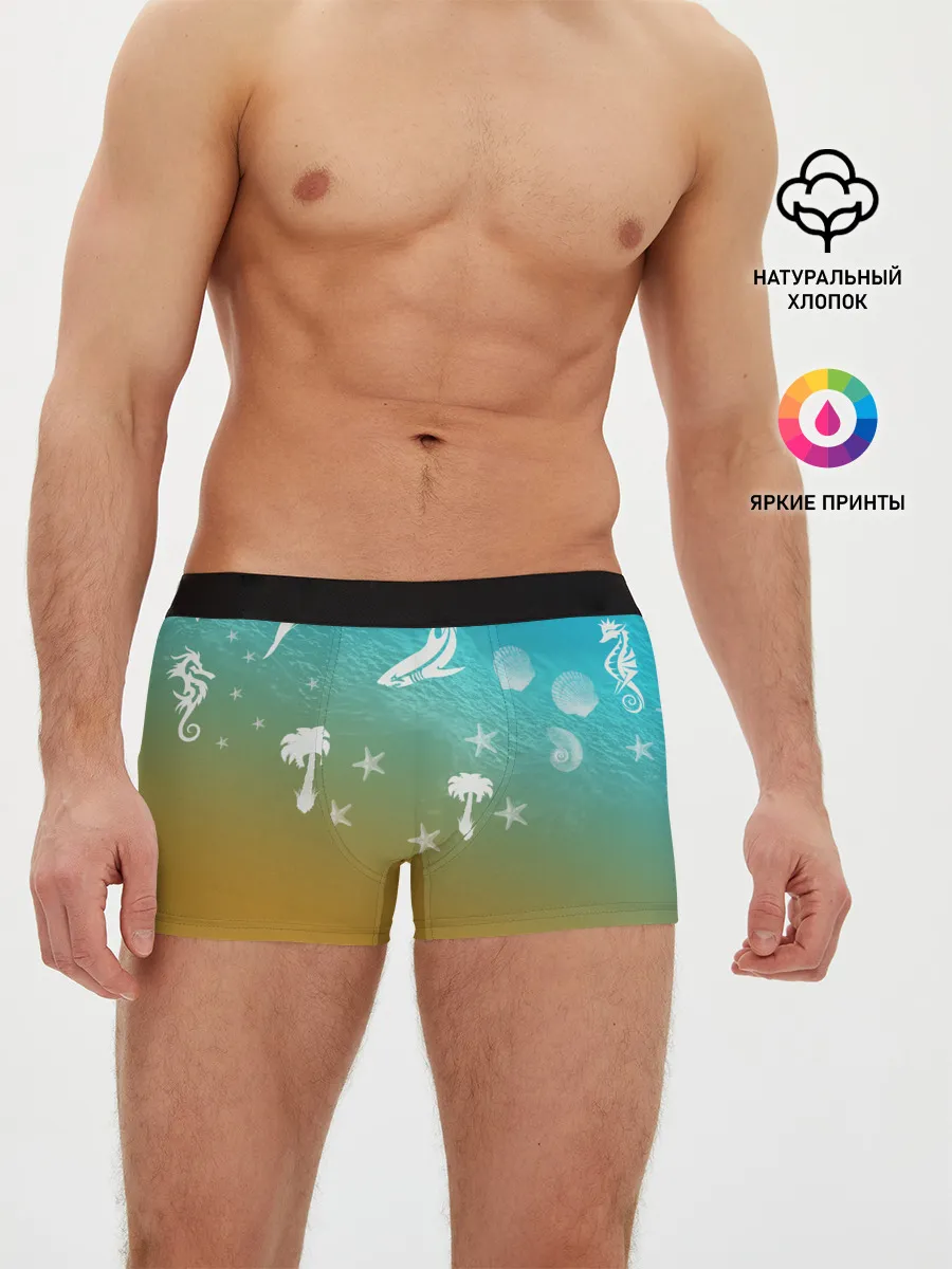 Мужские трусы боксеры / Морское ассорти