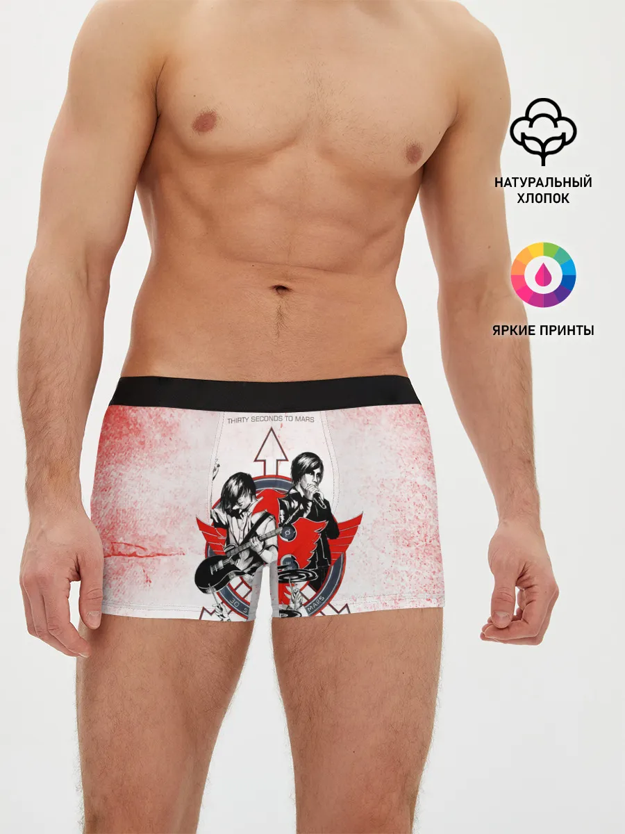 Мужские трусы боксеры / Thirty Seconds to Mars арт группы