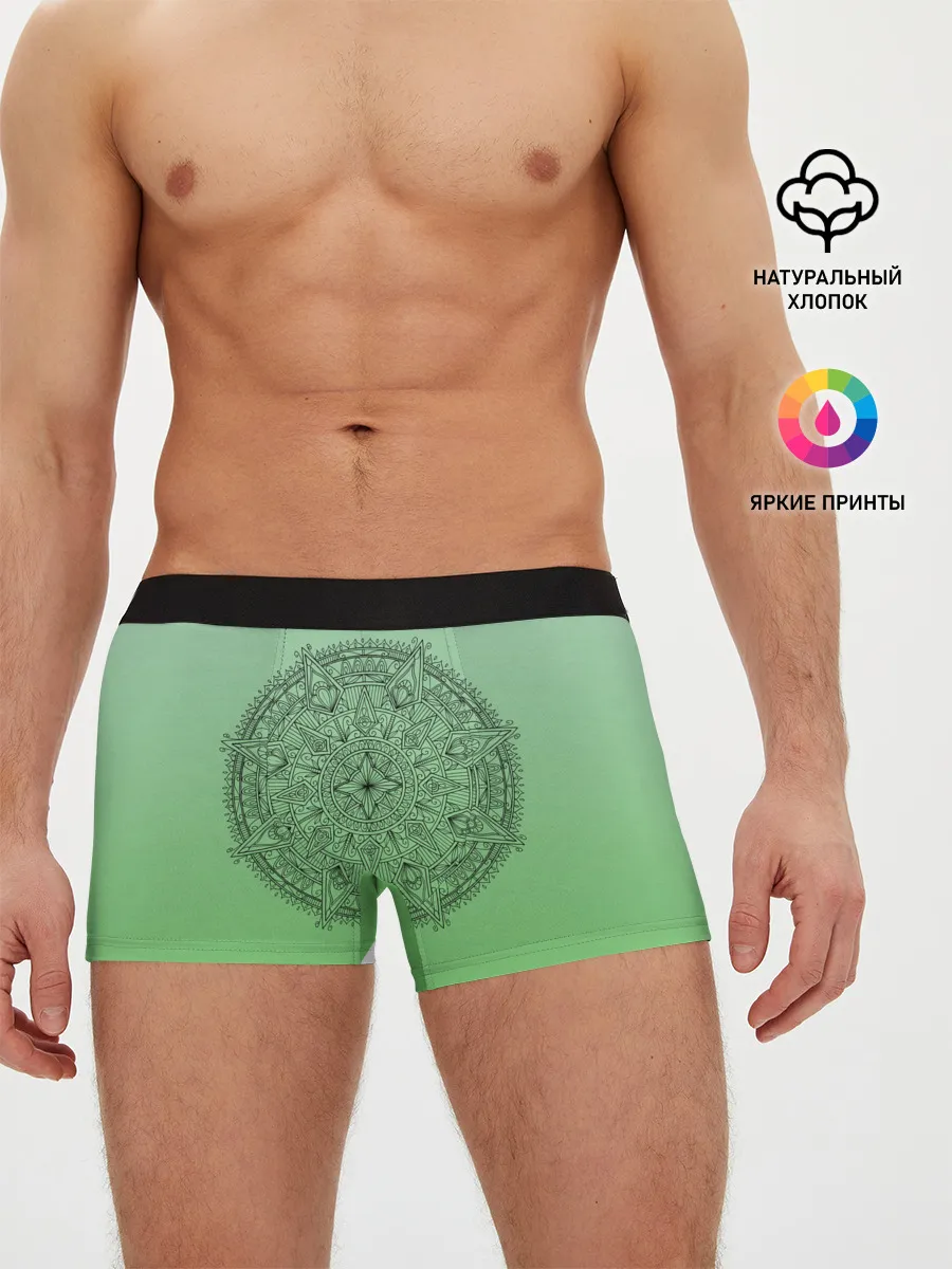 Мужские трусы боксеры / Peacefull green