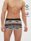 Мужские трусы боксеры / Полосатый этнический орнамент