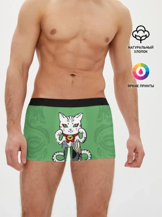 Мужские трусы боксеры / ЯПОНСКИЙ КОТ | JAPANESE CAT