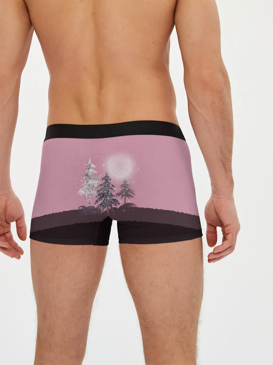 Мужские трусы боксеры / Розовое сияние