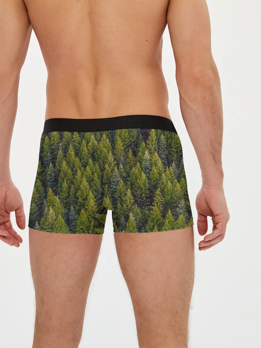 Мужские трусы боксеры / лес вечный