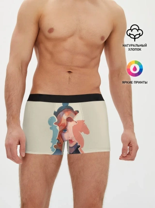 Мужские трусы боксеры / Королева шахматной доски