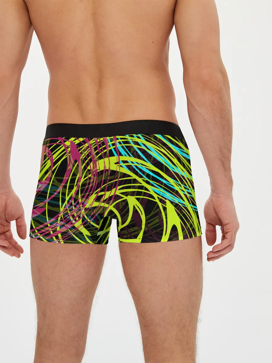 Мужские трусы боксеры / Разноцветные спирали