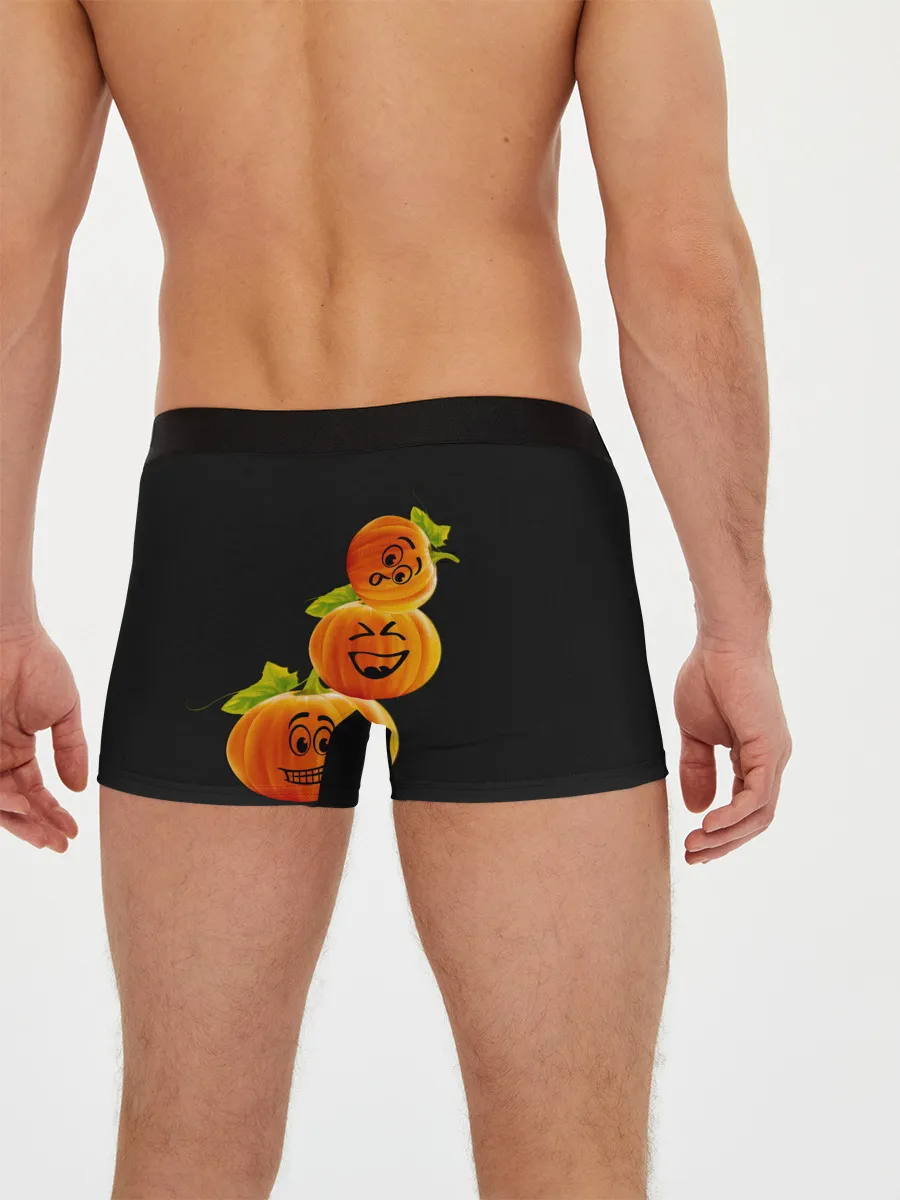 Мужские трусы боксеры / Хэллоуин смешные тыквы