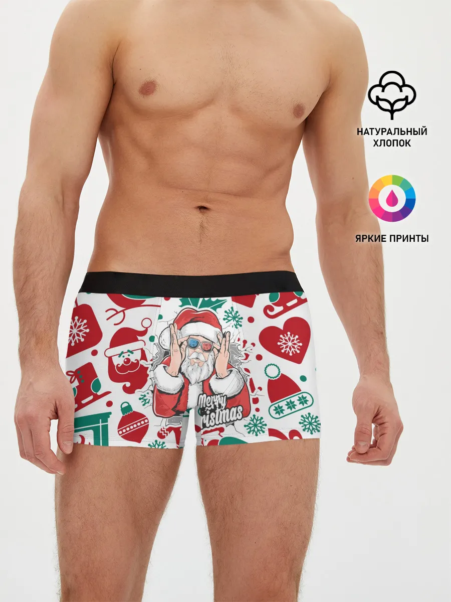 Мужские трусы боксеры / Merry Christmas3D