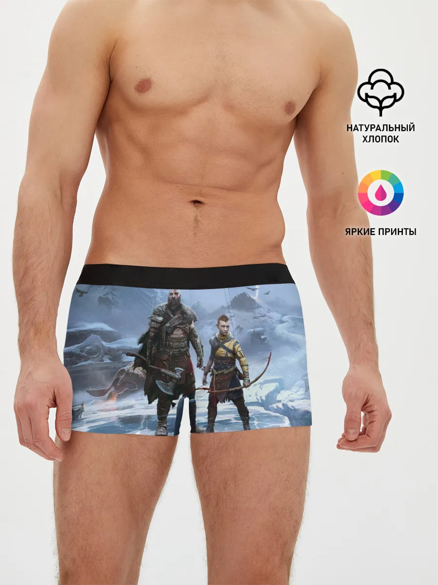 Мужские трусы боксеры / Кратос и Атрей Рагнарек