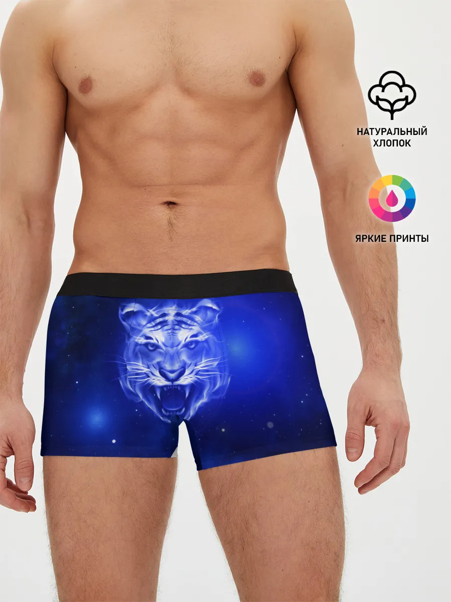 Мужские трусы боксеры / Космический тигр