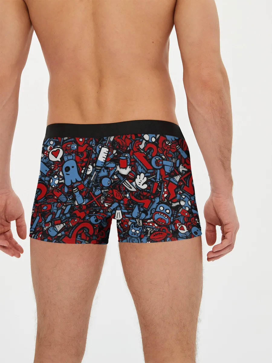 Мужские трусы боксеры / RedBlue stikers