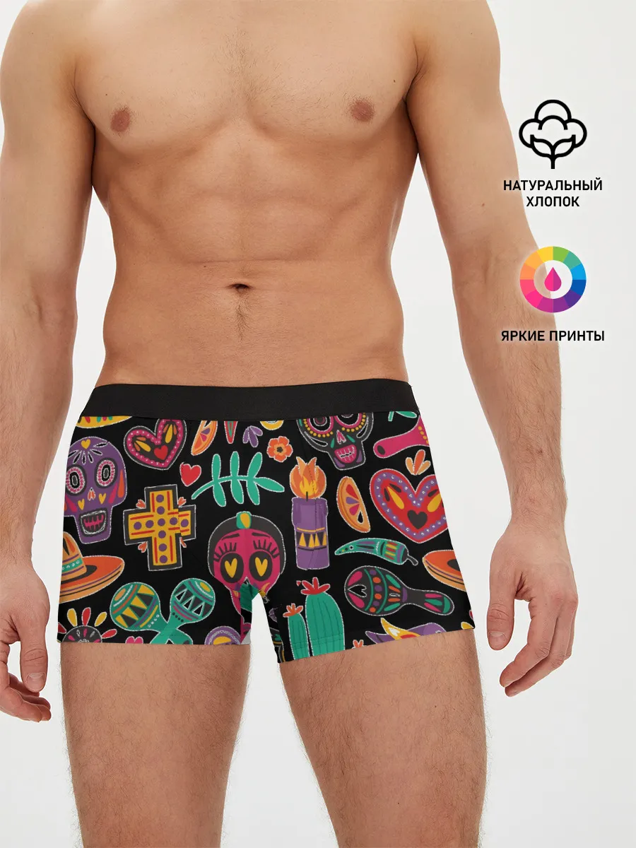 Мужские трусы боксеры / Весёлый и бодрый Хэллоуин