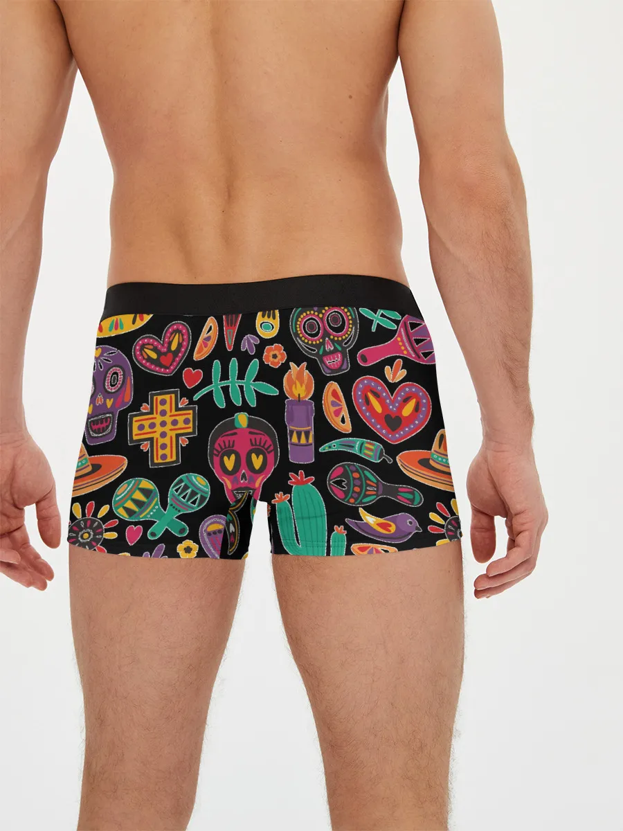 Мужские трусы боксеры / Весёлый и бодрый Хэллоуин