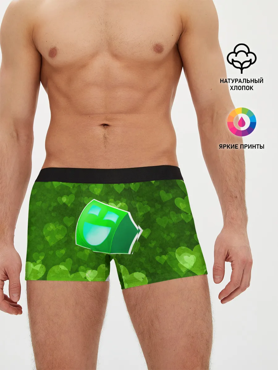 Мужские трусы боксеры / Geometry Dash | Green Love