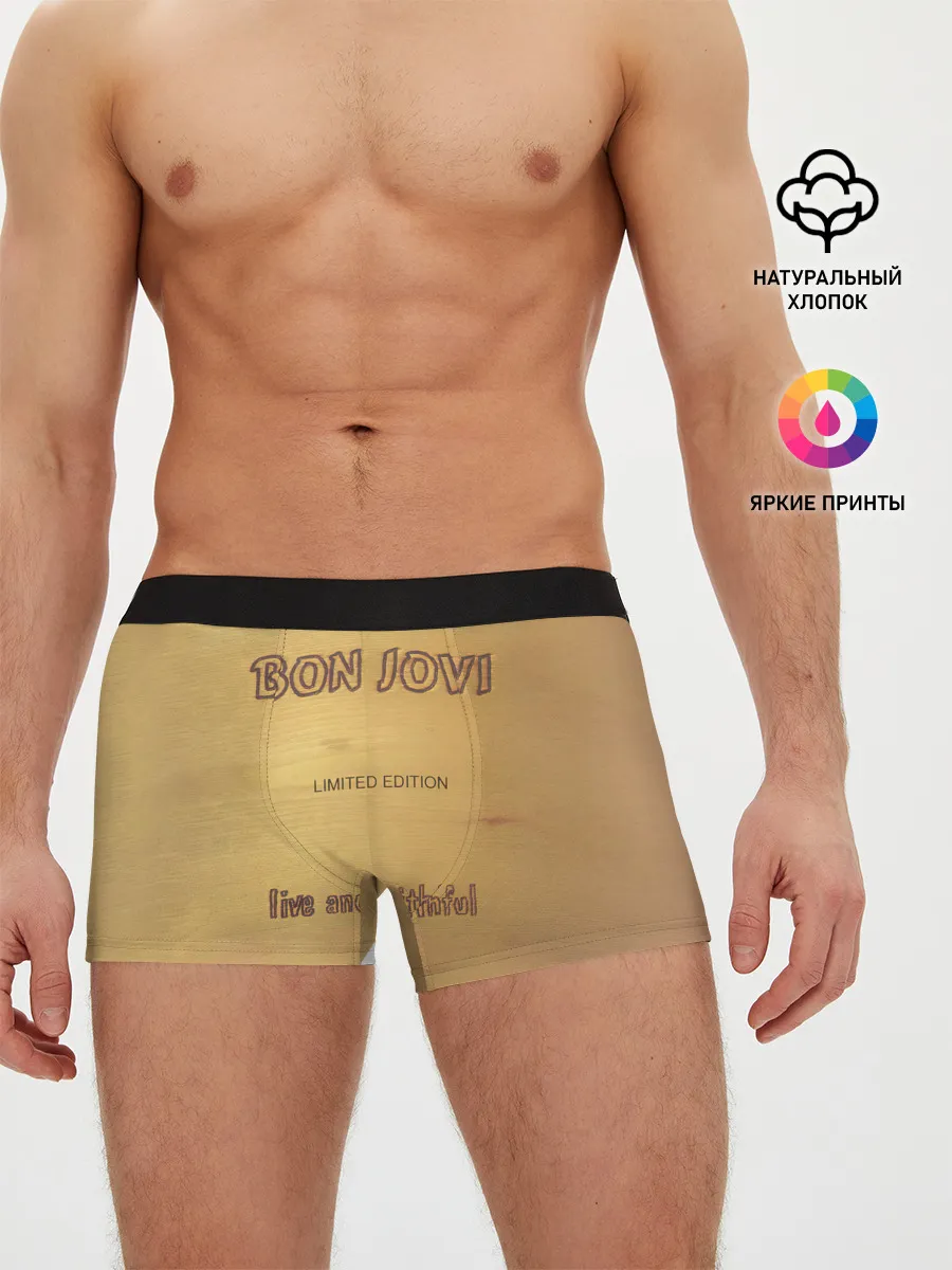Мужские трусы боксеры / Live and Faithful - Bon Jovi