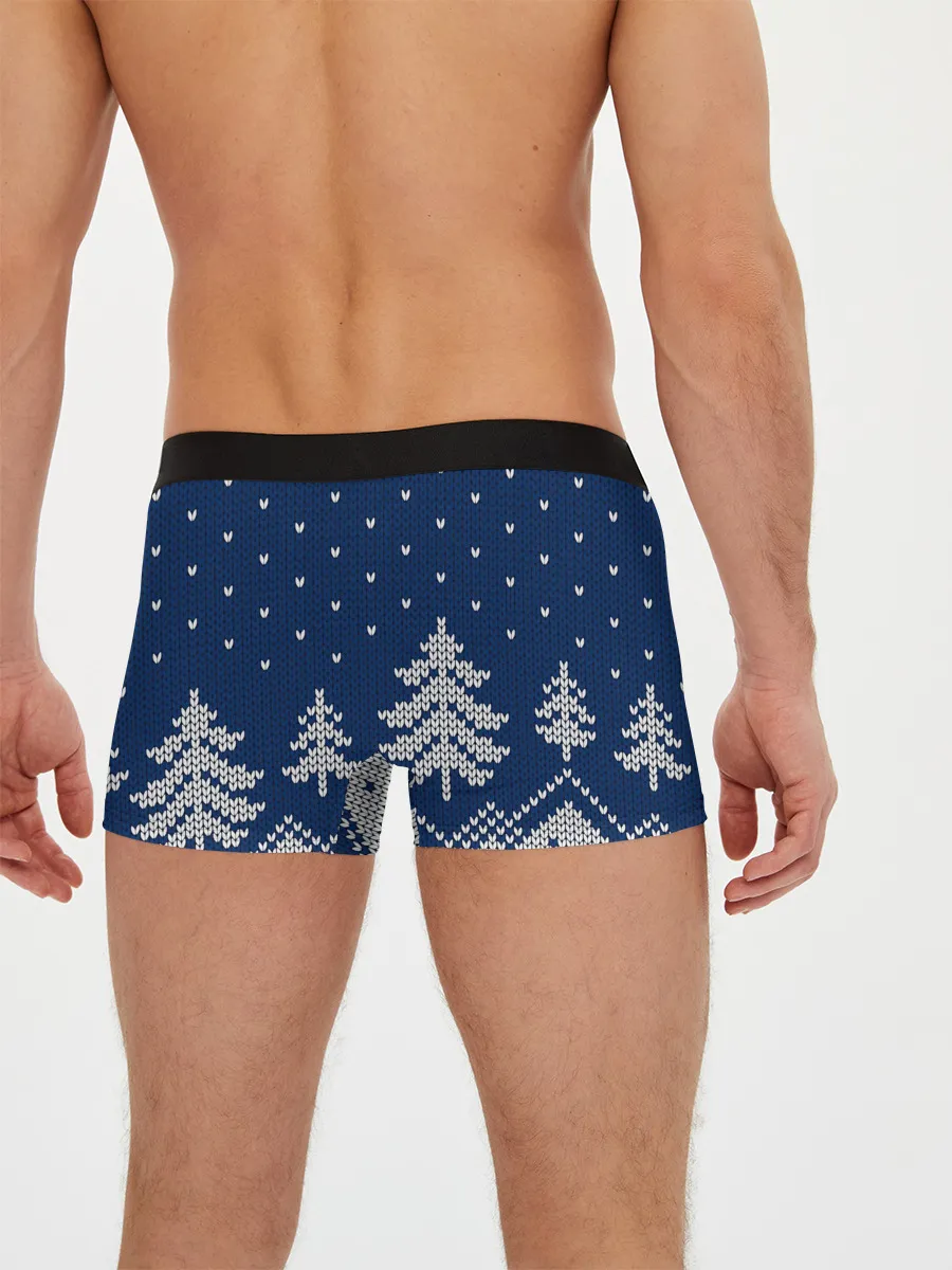 Мужские трусы боксеры / Зимняя ночь