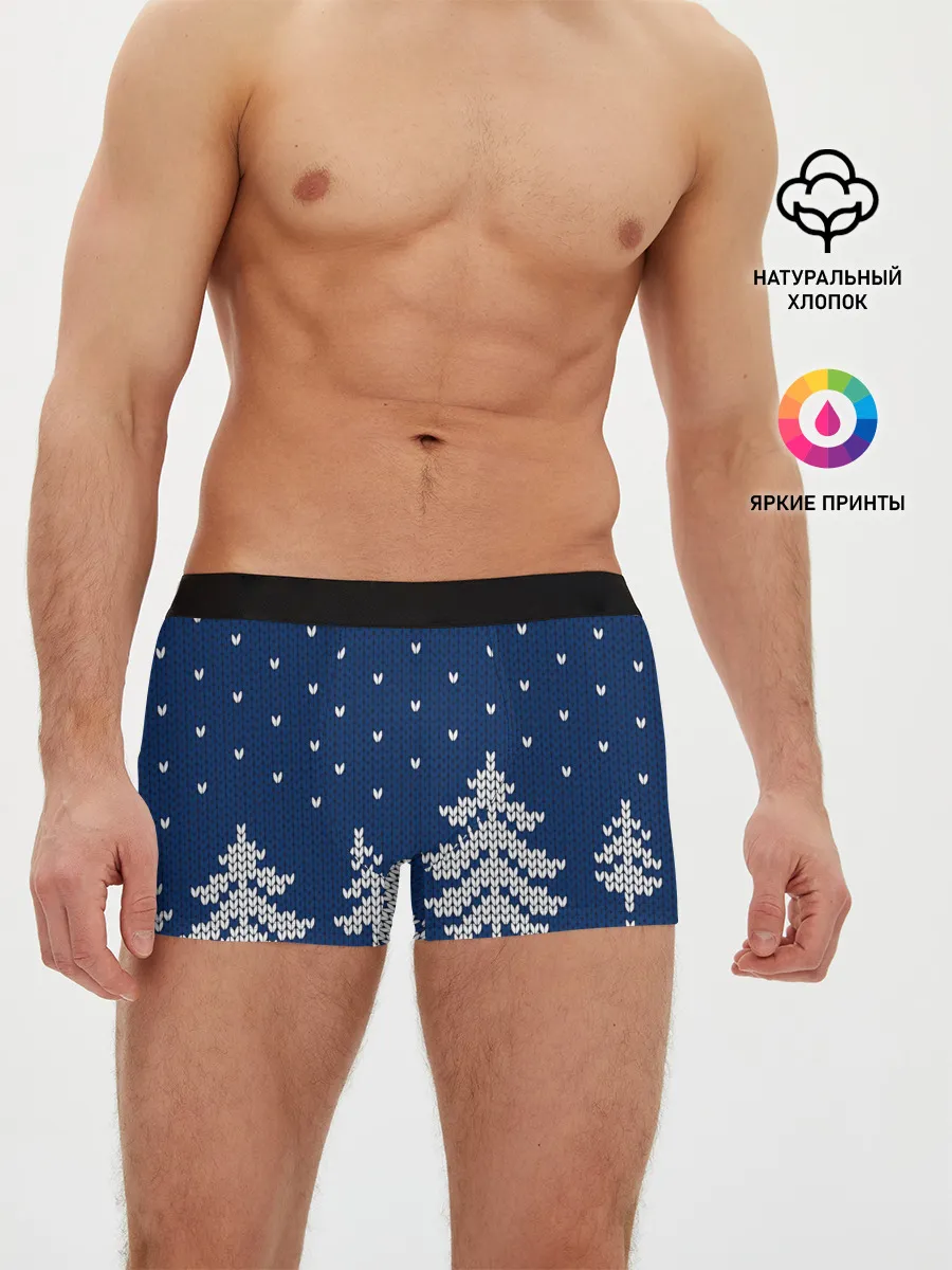 Мужские трусы боксеры / Зимняя ночь