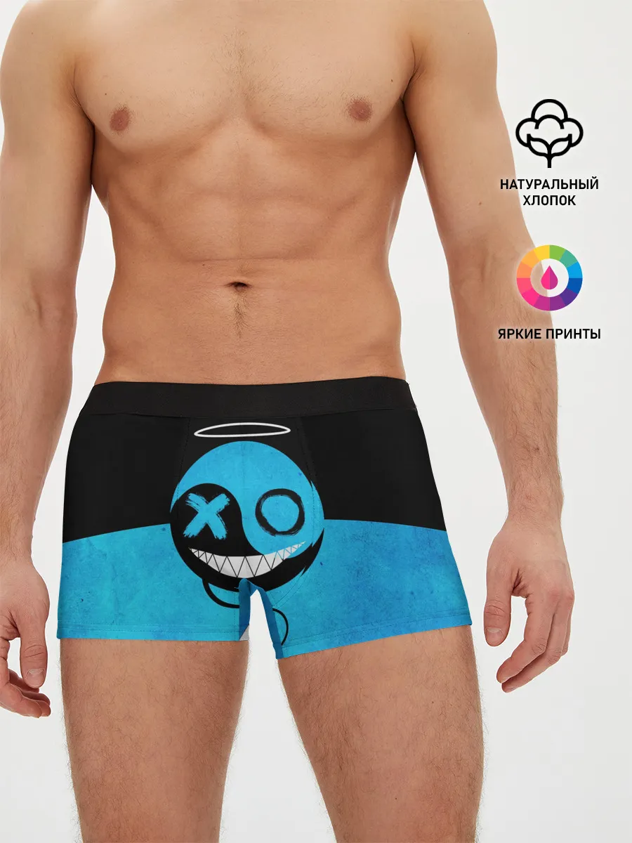 Мужские трусы боксеры / Smail Blue