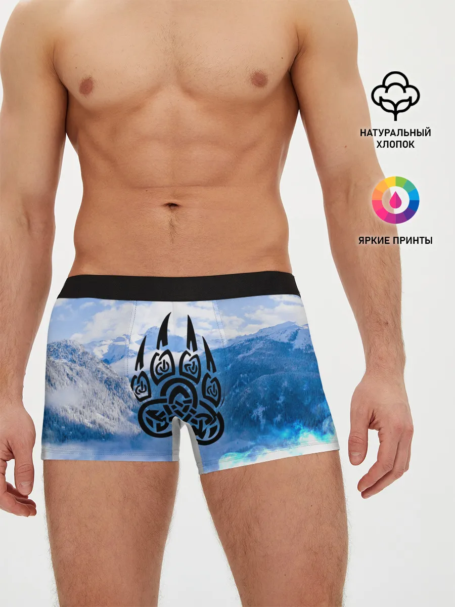 Мужские трусы боксеры / Печать Велеса | Волчья лапа