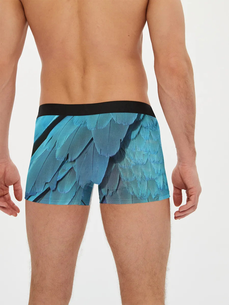 Мужские трусы боксеры / Перья попугая