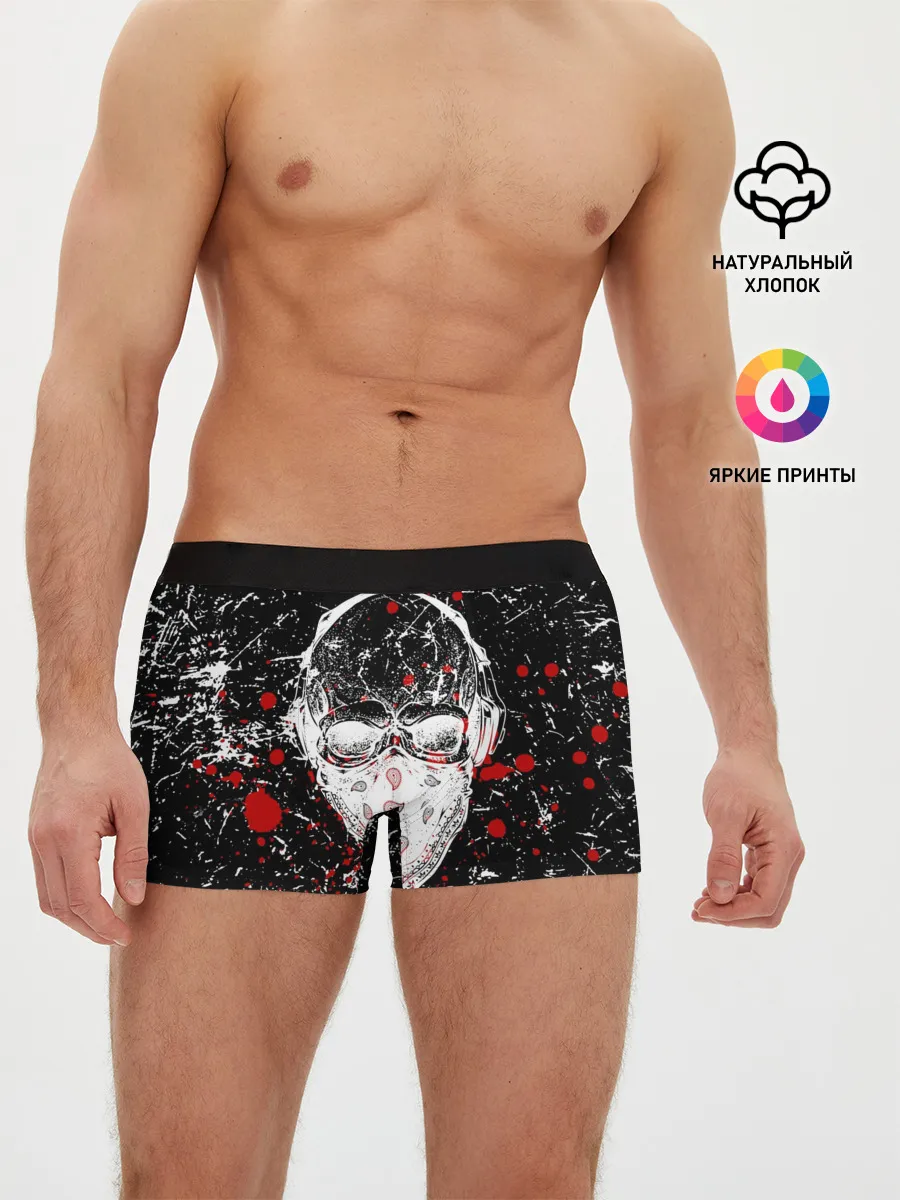 Мужские трусы боксеры / Брызги Череп Хипстер Гранж