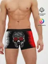 Мужские трусы боксеры / Red White Skull - Череп