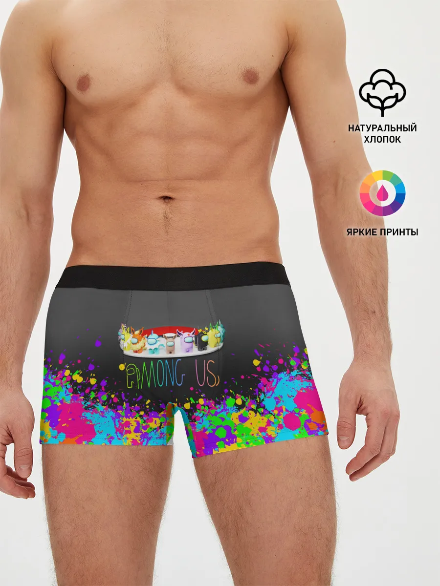 Мужские трусы боксеры / Among Us | Pokemon | Покемон