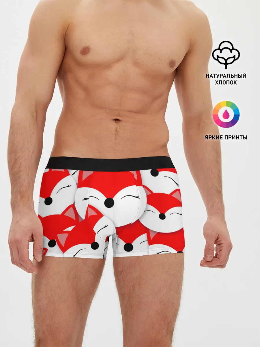 Мужские трусы боксеры / Лисёнок принт