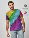 Мужская базовая футболка / Яркая мозаика
