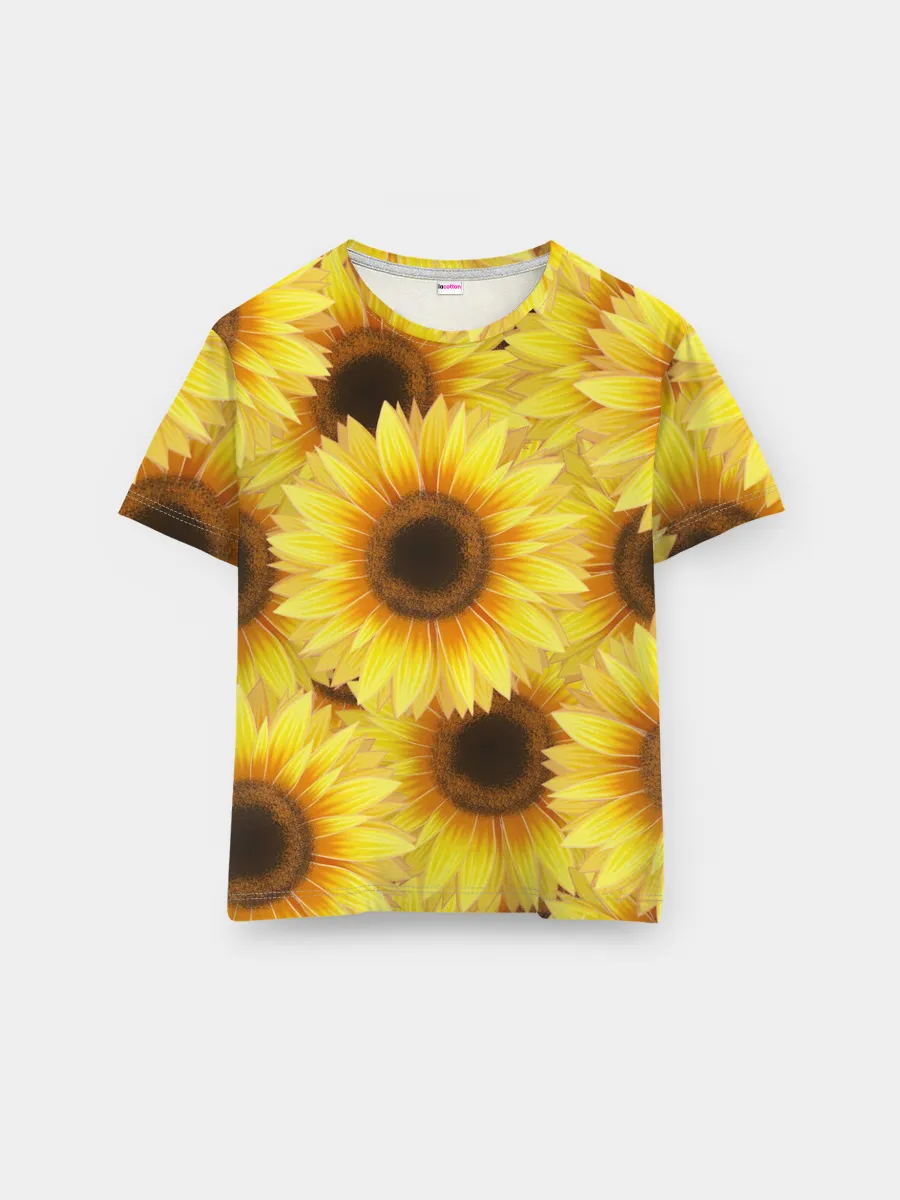 Мужская базовая футболка / Подсолнухи в поле